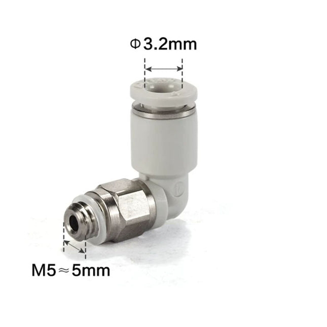 Airtac PL: Male elbow--One-touch fittings gray  - PL3.2M5-M