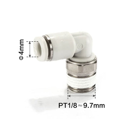 Airtac PL: Male elbow--One-touch fittings gray  - PL401-M
