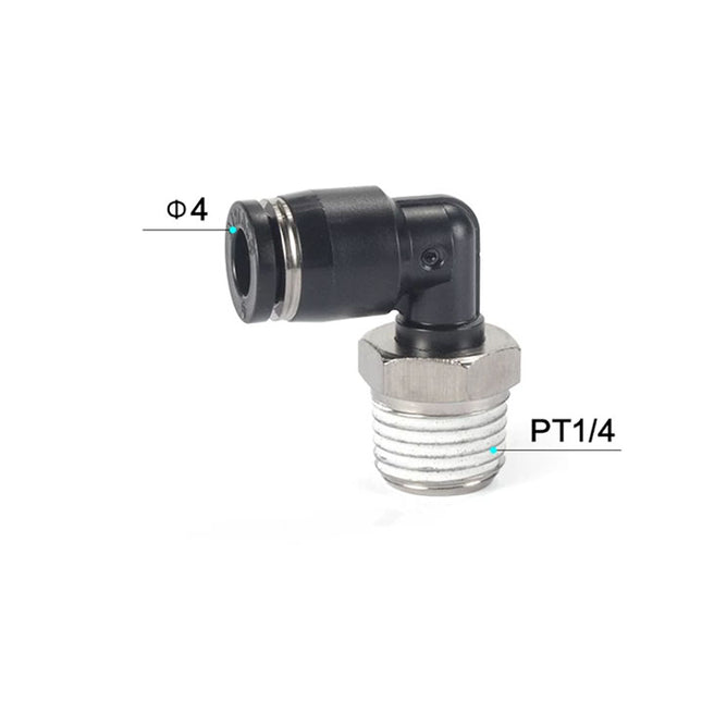 Airtac PL: Push Lock Fitting. Male Elbow - PL402D