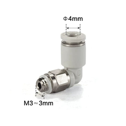 Airtac PL: Male elbow--One-touch fittings gray  - PL4M3-M