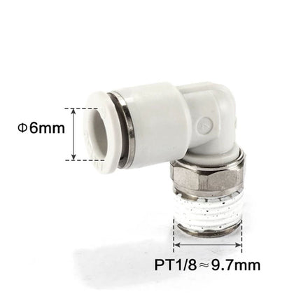 Airtac PL: Male elbow--One-touch fittings gray  - PL601-M