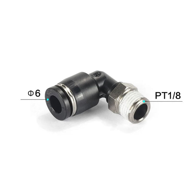 Airtac PL: Male elbow--One-touch fittings Black  - PL601D-M