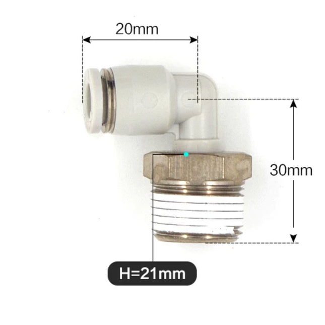 Airtac PL: Push Lock Fitting. Male Elbow - PL604
