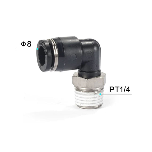 Airtac PL: Push Lock Fitting. Male Elbow - PL802D