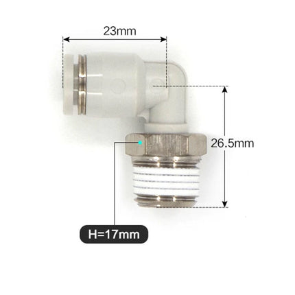 Airtac PL: Push Lock Fitting. Male Elbow - PL803