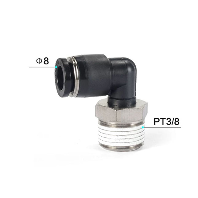Airtac PL: Push Lock Fitting. Male Elbow - PL803D