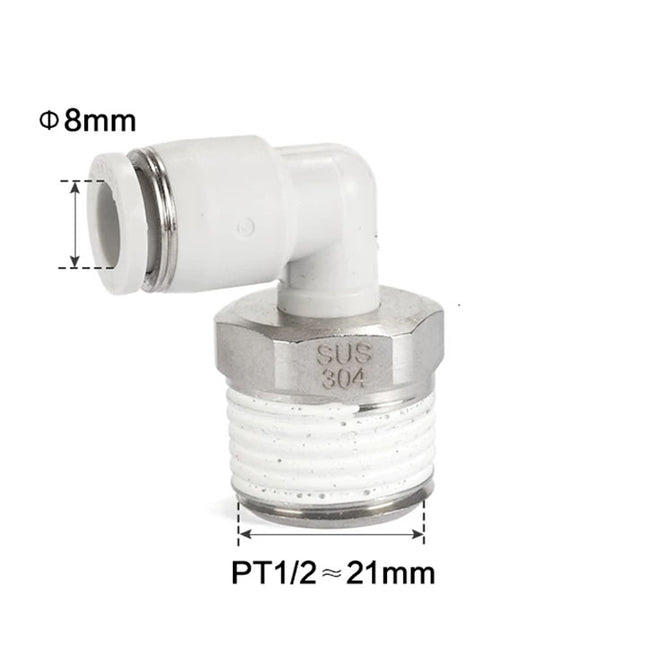 Airtac PL: Accessories--One-touch fittings(stainless steel) - PL804-S