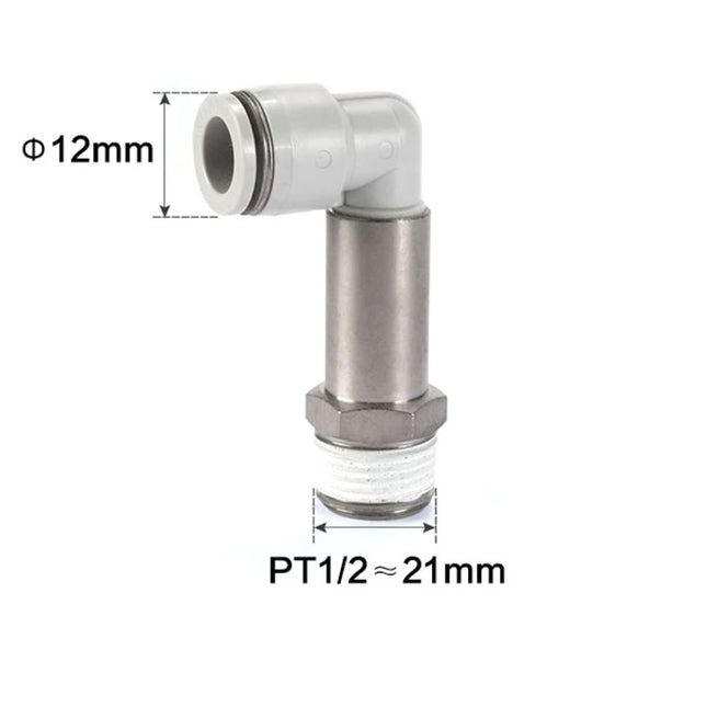Airtac PLL: Push Lock Fitting. Extended Male Elbow - PLL1204