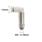 Airtac PLL: Push Lock Fitting. Extended Male Elbow - PLL4M5