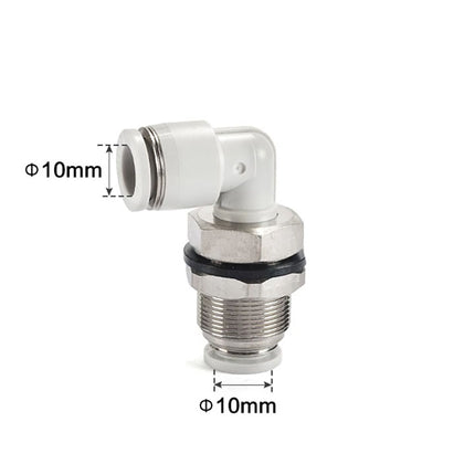 Airtac PLM: Push Lock Fitting. Bulkhead Male Elbow - PLM10