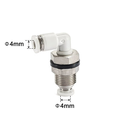 Airtac PLM: Push Lock Fitting. Bulkhead Male Elbow - PLM4