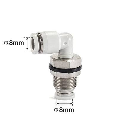 Airtac PLM: Push Lock Fitting. Bulkhead Male Elbow - PLM8