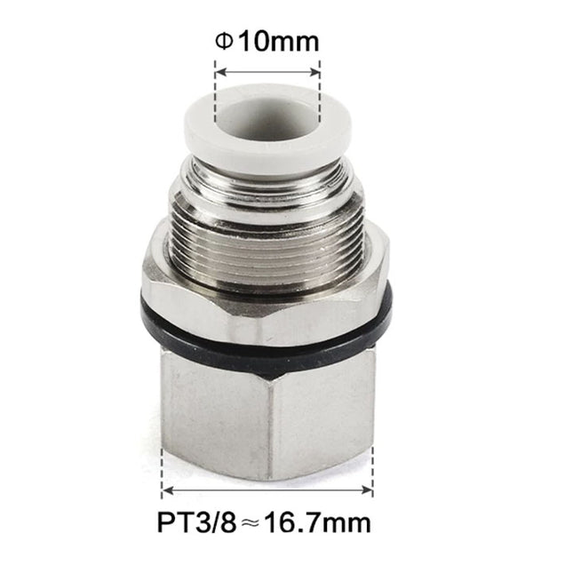 Airtac PMF: Push Lock Fitting. Bulkhead Connector - PMF1003D