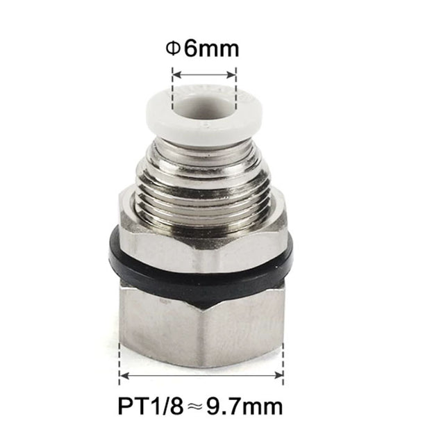 Airtac PMF: Push Lock Fitting. Bulkhead Connector - PMF601D