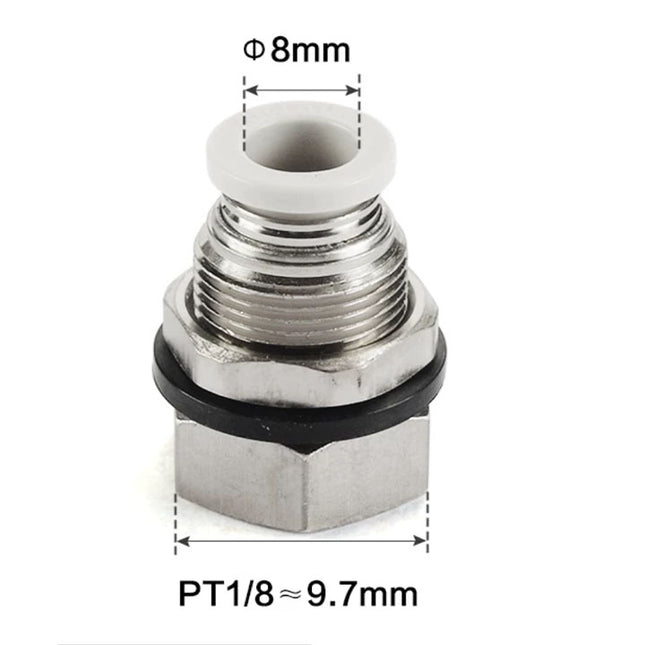 Airtac PMF: Push Lock Fitting. Bulkhead Connector - PMF801D