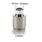 Airtac POC: Push Lock Fitting. Male Connector Rounded - POC1202D