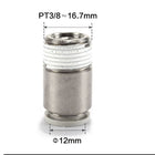 Airtac POC: Male connector--One-touch fittings(stainless steel) - POC1203D-S