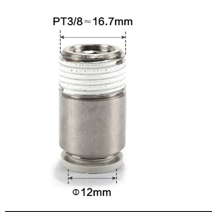 Airtac POC: Push Lock Fitting. Male Connector Rounded - POC1203D