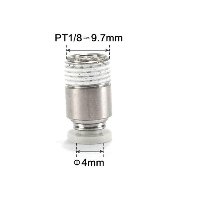 Airtac POC: Male connector--One-touch fittings(stainless steel) - POC401D-S