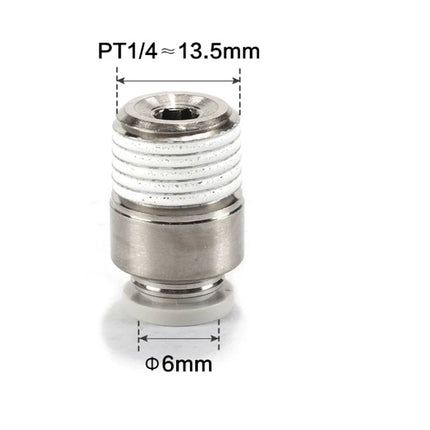 Airtac POC: Push Lock Fitting. Male Connector Rounded - POC602D