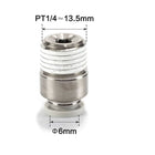 Airtac POC: Push Lock Fitting. Male Connector Rounded - POC602D