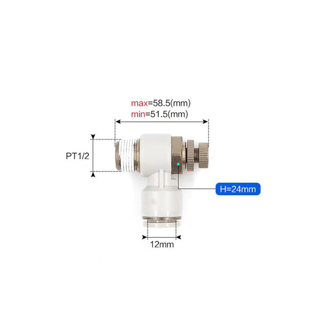 Airtac PSL: Accessories-speed controllers(stainless steel)  - PSL1204AD-S