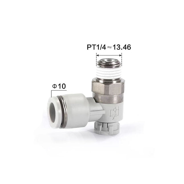 Airtac: Stainless Steel Push-Lock Type Flow Control Valve - PTL1002AD-S