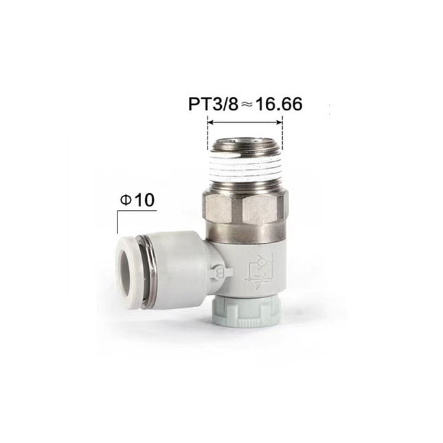 Airtac: Stainless Steel Push-Lock Type Flow Control Valve - PTL1003BD-S