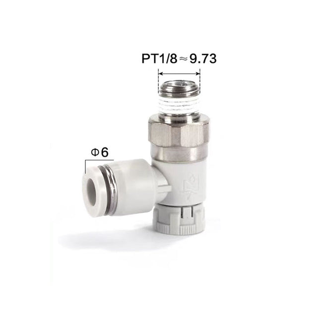 Airtac: Stainless Steel Push-Lock Type Flow Control Valve - PTL601AD-S