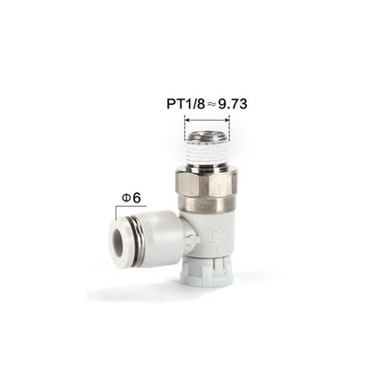 Airtac: Stainless Steel Push-Lock Type Flow Control Valve - PTL601B-S
