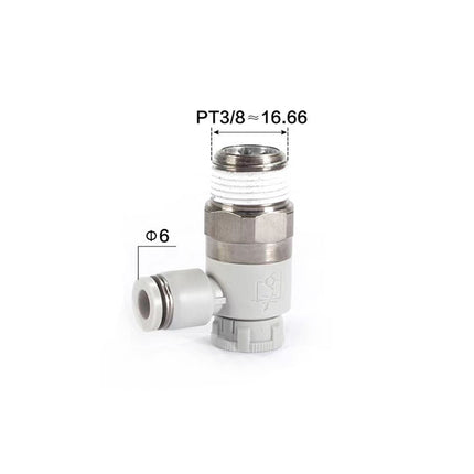 Airtac: Stainless Steel Push-Lock Type Flow Control Valve - PTL603A-S