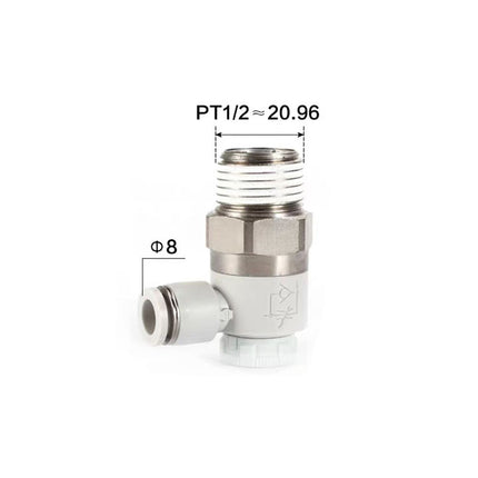 Airtac: Stainless Steel Push-Lock Type Flow Control Valve - PTL804B-S