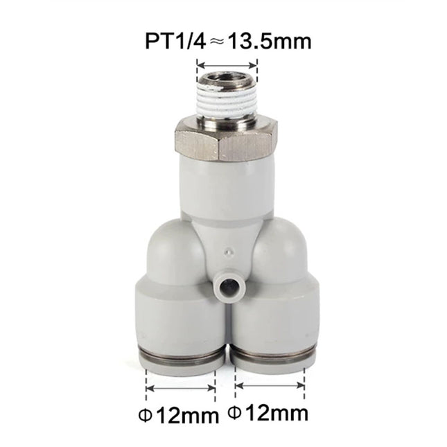 Airtac PYB: Push Lock Fitting. Branch Y - PYB1202D