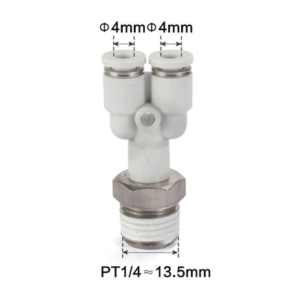 Airtac PYB: Push Lock Fitting. Branch Y - PYB402D