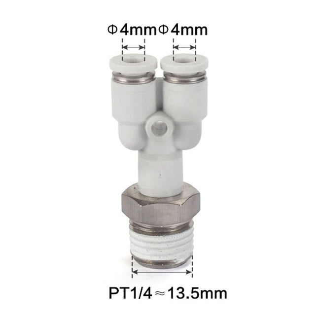 Airtac PYB: Push Lock Fitting. Branch Y - PYB402D