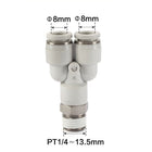 Airtac PYB: Push Lock Fitting. Branch Y - PYB802D