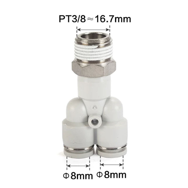 Airtac PYB: Push Lock Fitting. Branch Y - PYB803