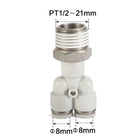 Airtac PYB: Push Lock Fitting. Branch Y - PYB804