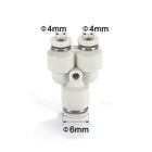 Airtac PYW: Push Lock Fitting. Different Diameter Union Y - PYW6-4D