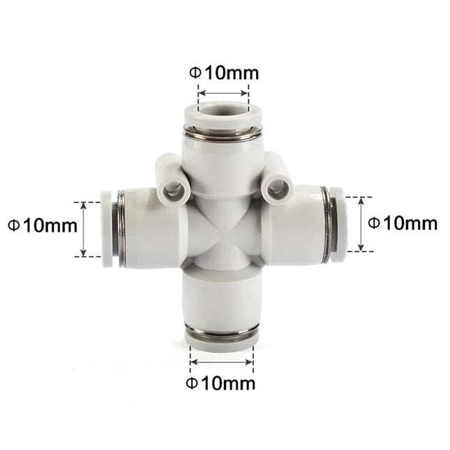Airtac PZ: Push Lock Fitting. Cross - PZ10D