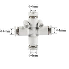 Airtac PZ: Push Lock Fitting. Cross - PZ4D