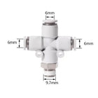 Airtac PZB: Push Lock Fitting. Threaded Cross - PZB601