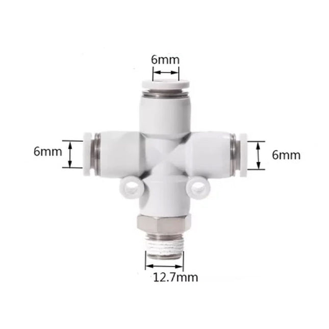 Airtac PZB: Push Lock Fitting. Threaded Cross - PZB602