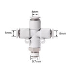 Airtac PZB: Accessories--One-touch fittings(stainless steel) - PZB801-S