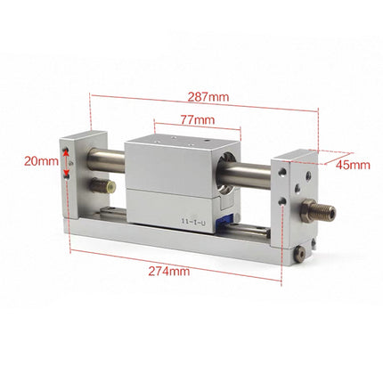 Airtac RMH: Rodless magnetic cylinder,with linear guide - RMH25X150ST