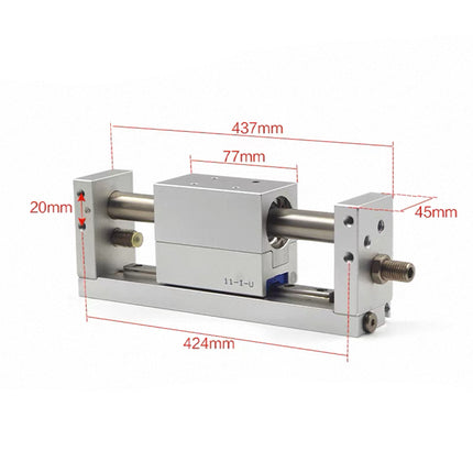 Airtac RMH: Rodless magnetic cylinder,with linear guide - RMH25X300S