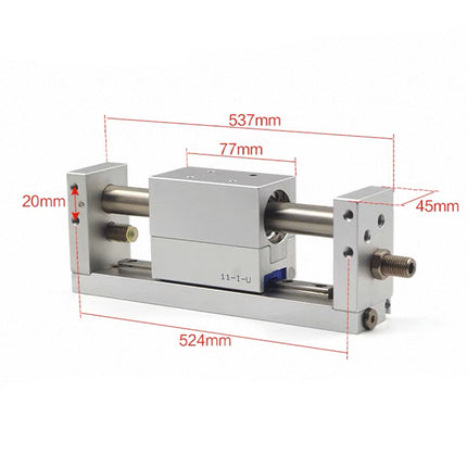 Airtac RMH: Rodless magnetic cylinder,with linear guide - RMH25X400S