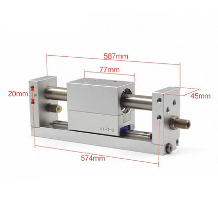 Airtac RMH: Rodless magnetic cylinder,with linear guide - RMH25X450ST