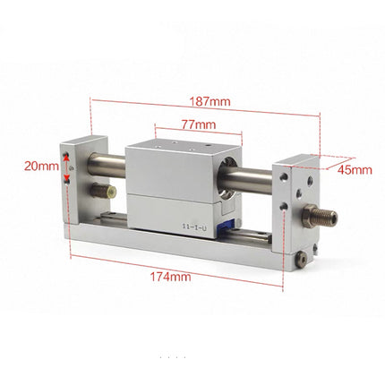Airtac RMH: Rodless magnetic cylinder,with linear guide - RMH25X50ST