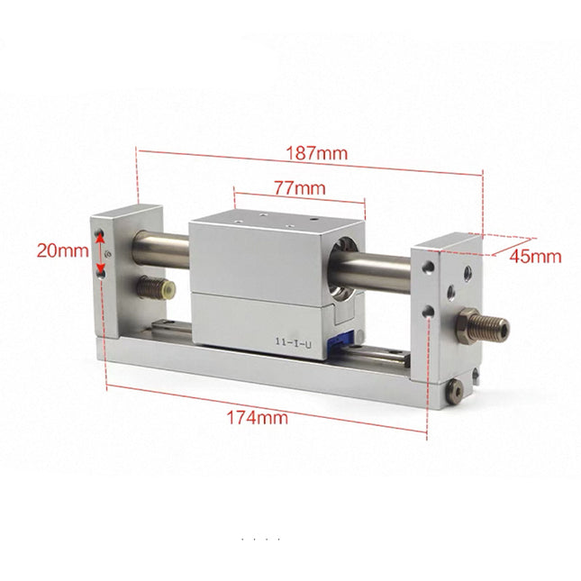 Airtac RMH: Rodless magnetic cylinder,with linear guide - RMH25X50S
